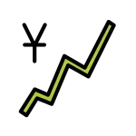 Chart Increasing With Yen SVG Icon
